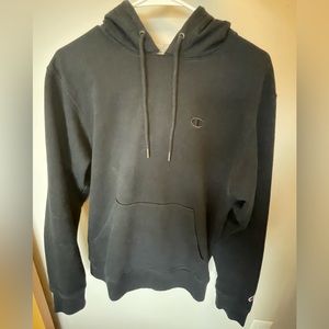 Champion, black hoodie, size small uni sex